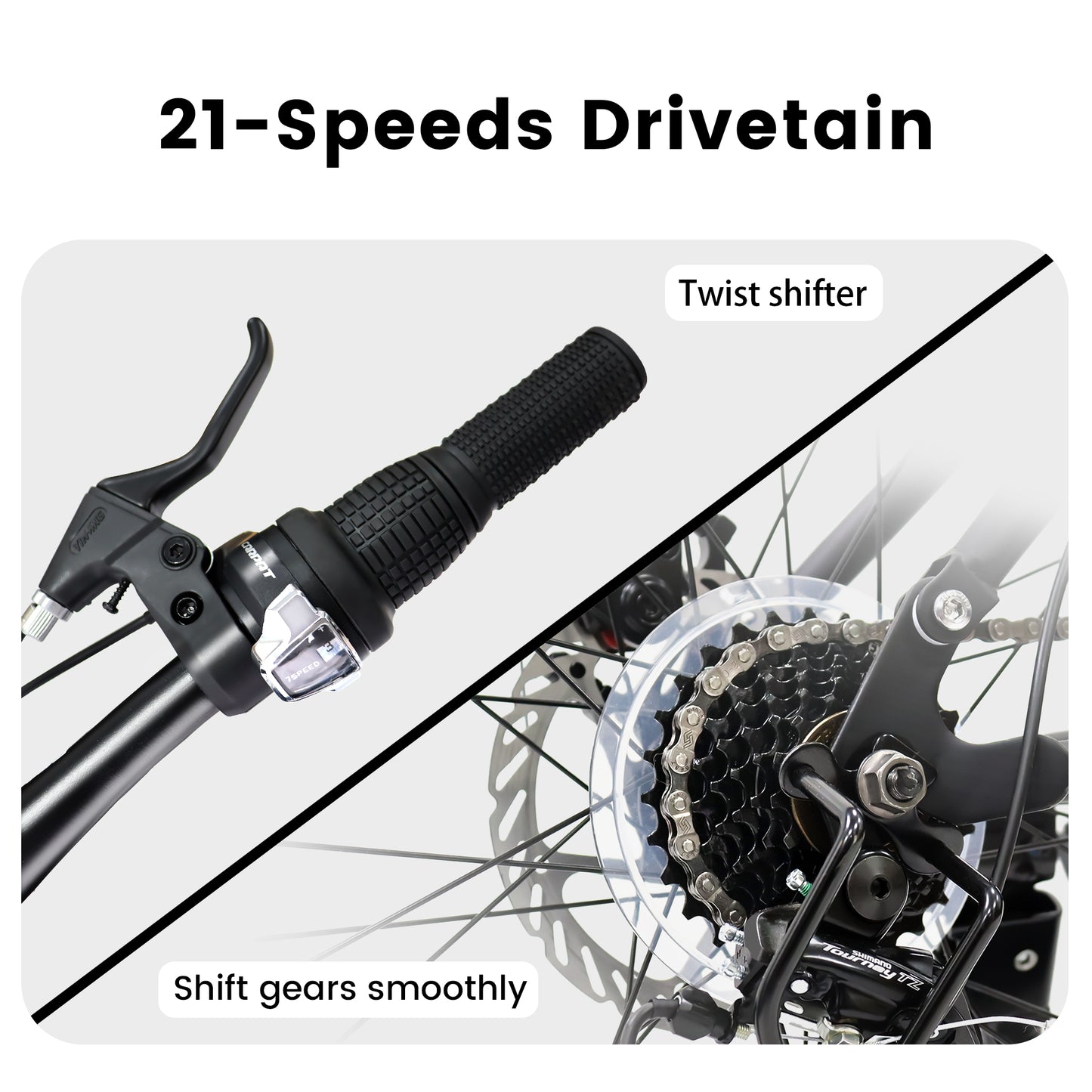 24/26/27.5 Inch Full Suspension Mountain Bike, 21 Speeds Dual Disc Brake, Men Women Mountain Bike,Beach Snow Commuter City Bikes