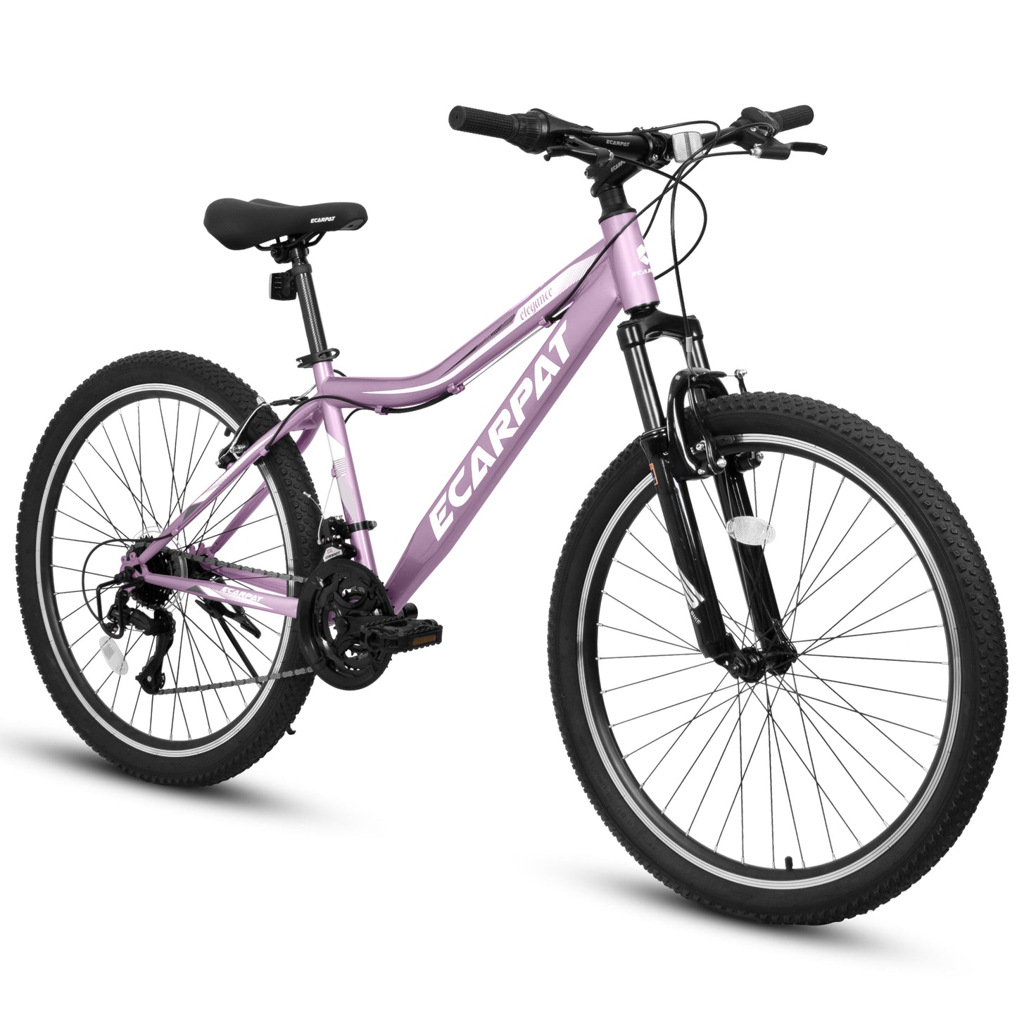 24/26 Inch Women Girls Mountain Bike, V Brakes 21 Speeds Women Bike, Sturdy Steel Frame and Suspension Fork, Stylish Adult and Teens Bicycle for Urban Trail Snow Commuter