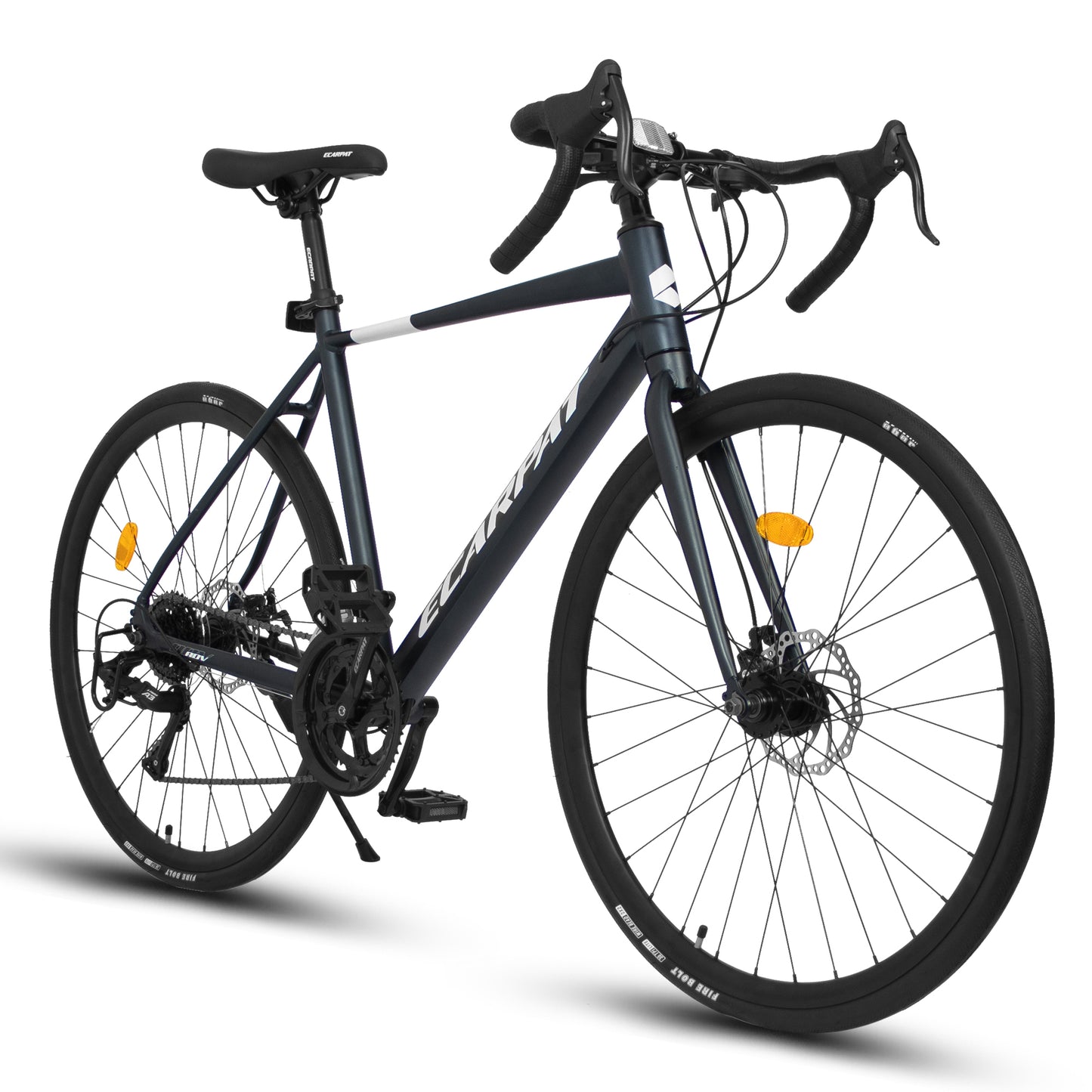 Ecarpat 700C Road Bike, 16-Speed Outdoor Bike Disc Brakes, Light Weight Aluminum Frame ,Racing Bike City Commuting Road Bicycle M Size