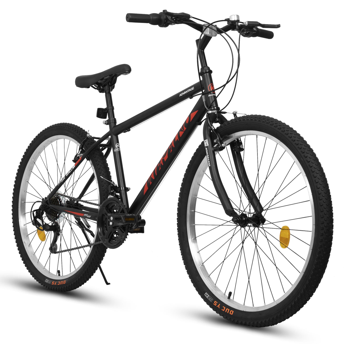 Mountain Bike 26 Inch for Men Women, 21 Speeds High-Carbon Steel Frame, Front Suspension Sport Bicycle, Adult Teens MTB Bicycle for Snow City Commuters and Short Trip