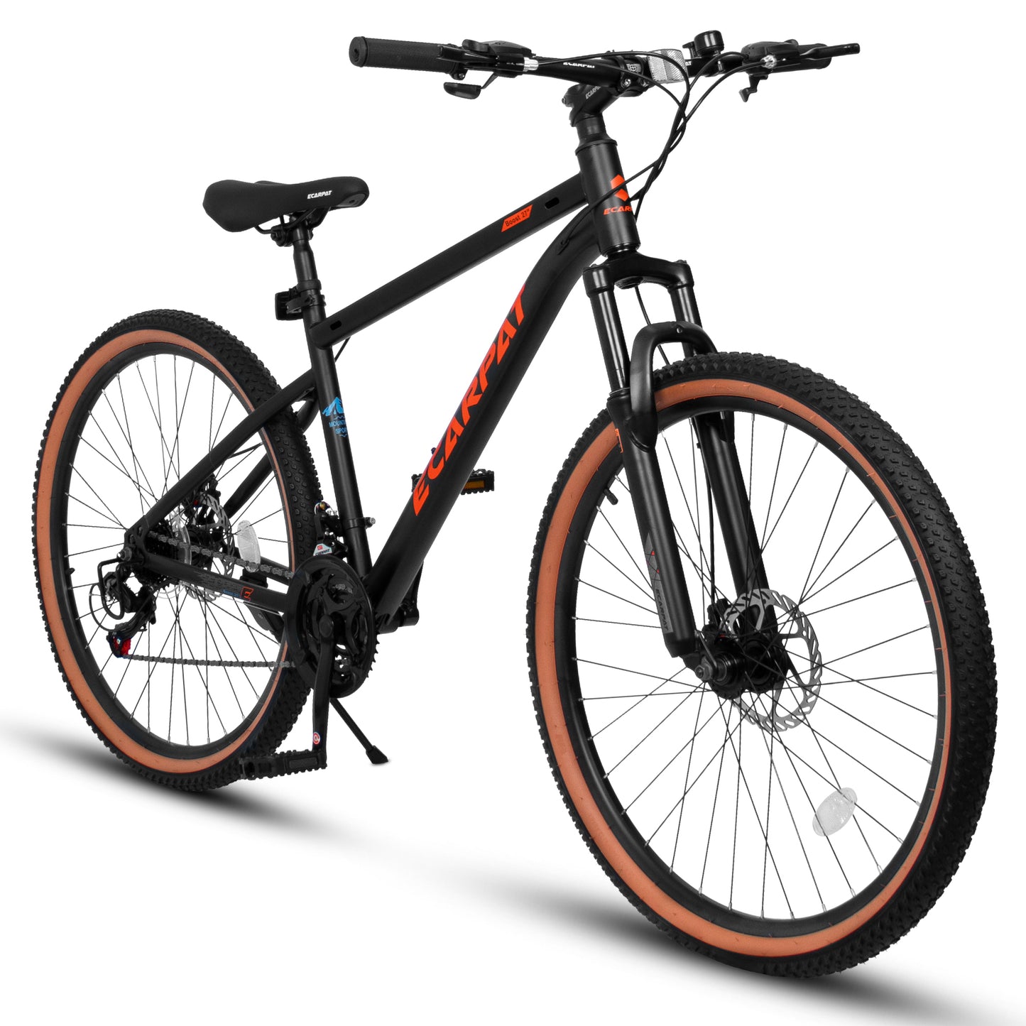 27.5 Inch Mountain Bike Wheels, 21-Speed Mens Womens City Mountain Bicycle,High Carbon Steel Frame Disc Brakes Thumb Shifter Front Fork Bicycles