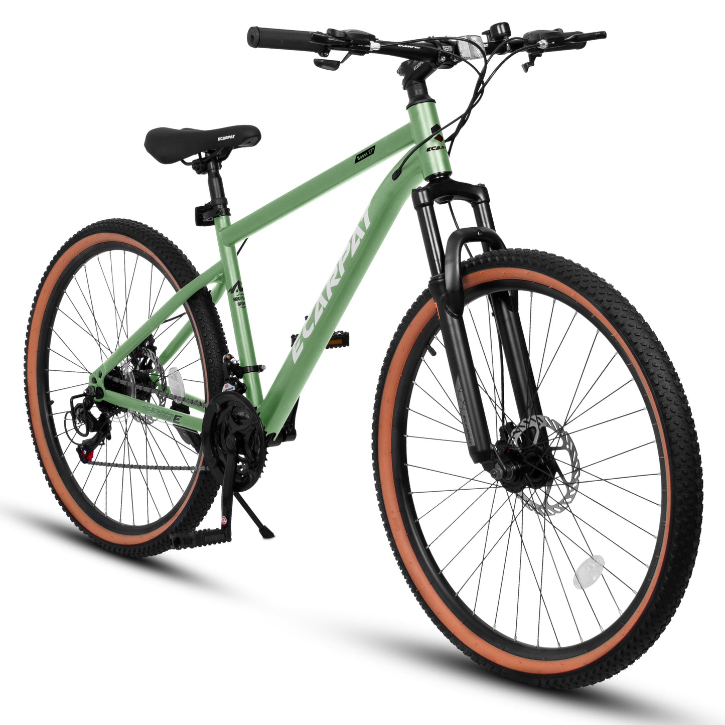 27.5 Inch Mountain Bike Wheels, 21-Speed Mens Womens City Mountain Bicycle,High Carbon Steel Frame Disc Brakes Thumb Shifter Front Fork Bicycles