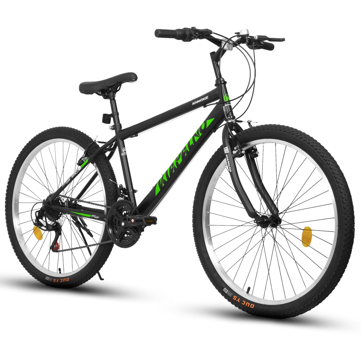 Mountain Bike 26 Inch for Men Women, 21 Speeds High-Carbon Steel Frame, Front Suspension Sport Bicycle, Adult Teens MTB Bicycle for Snow City Commuters and Short Trip