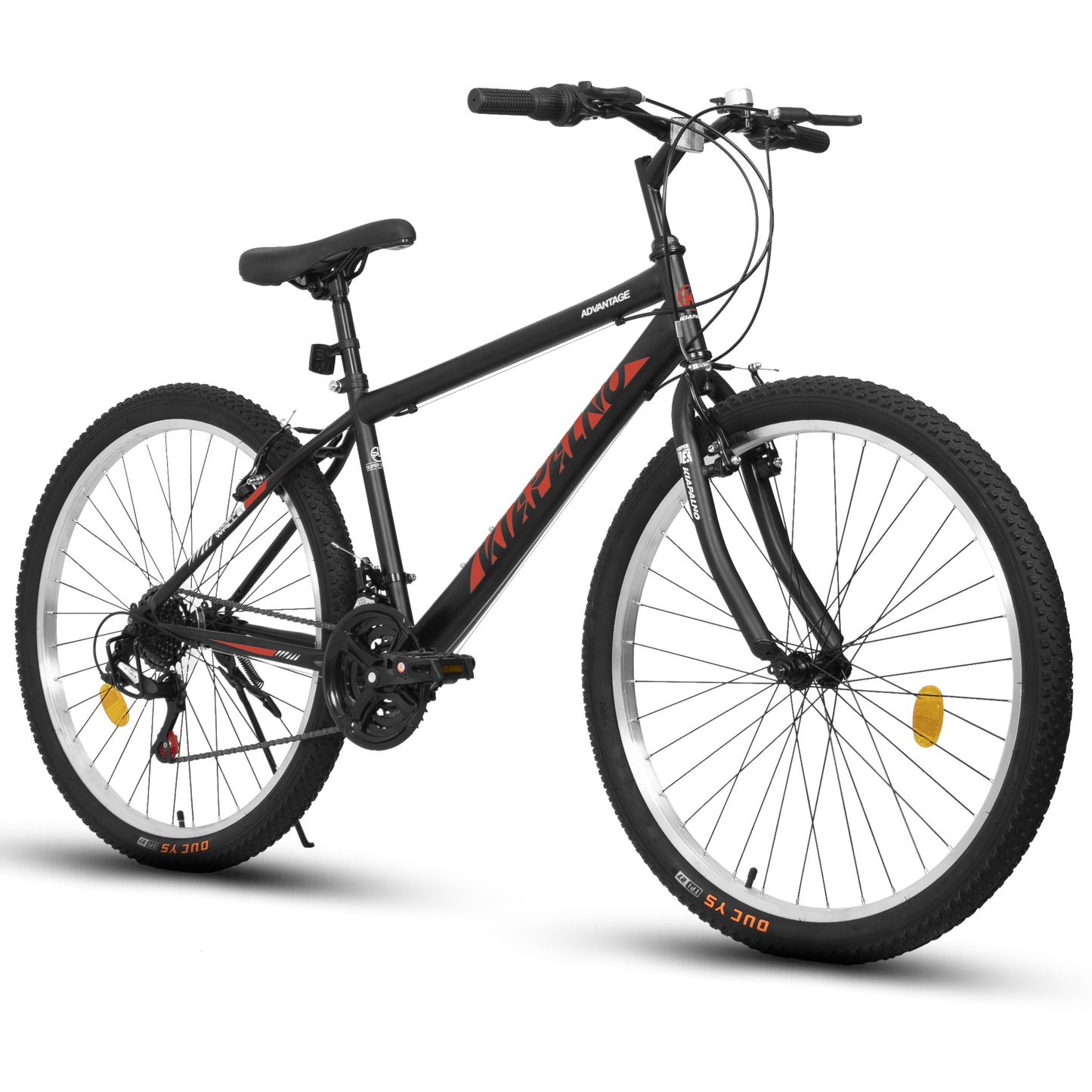 Mountain Bike 26 Inch for Men Women, 21 Speeds High-Carbon Steel Frame, Front Suspension Sport Bicycle, Adult Teens MTB Bicycle for Snow City Commuters and Short Trip