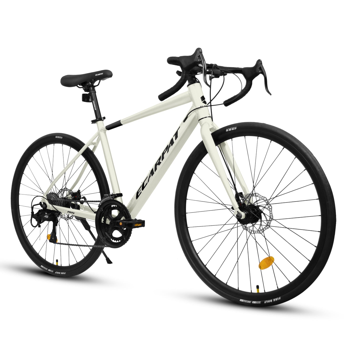 Ecarpat 700C Road Bike, 16-Speed Outdoor Bike Disc Brakes, Light Weight Aluminum Frame ,Racing Bike City Commuting Road Bicycle M Size