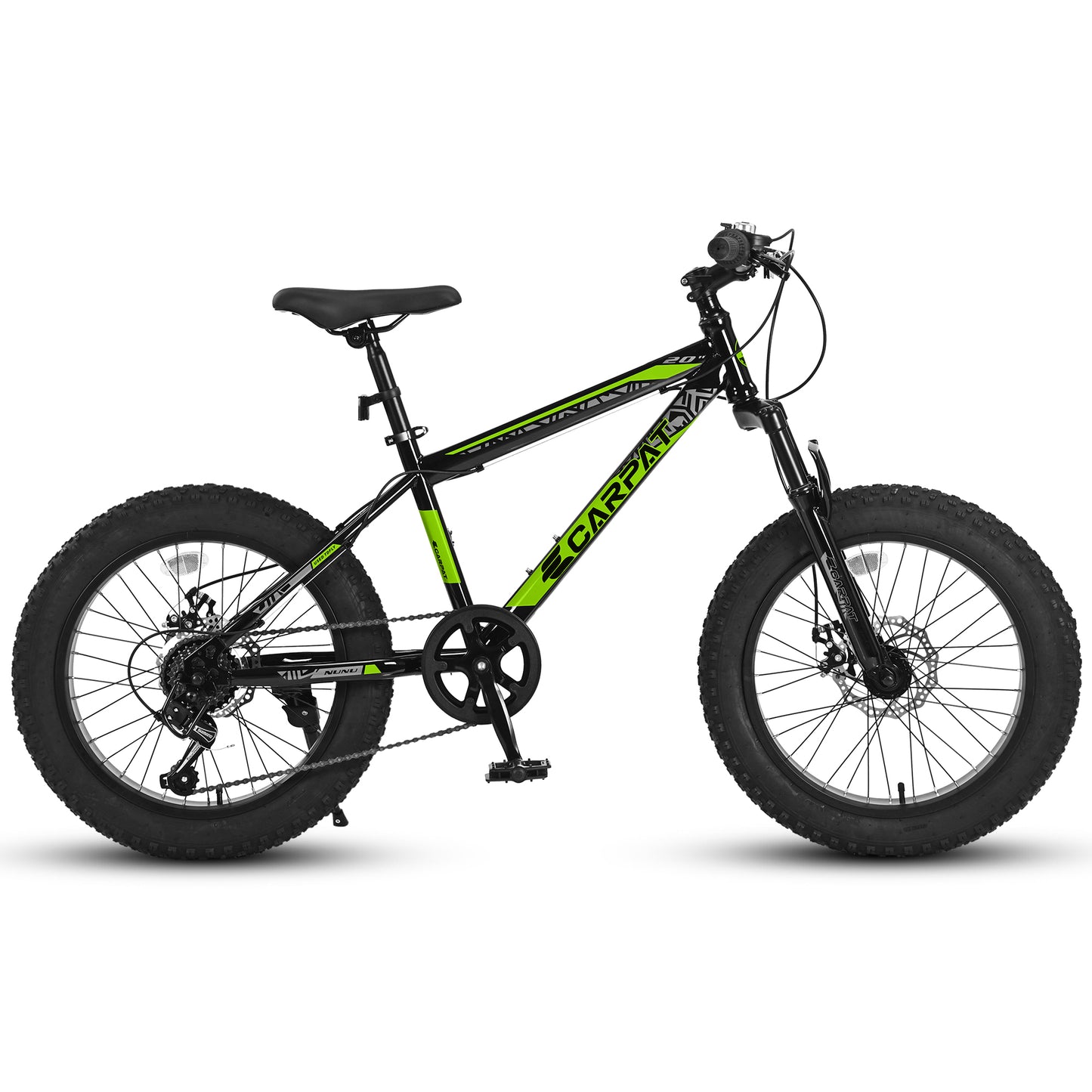 Ecarpat 20 Inch Fat Tire Mountain Bike,Dual Disc Brakes Suspension Fork, 7-Speed Boys Girls Mountain Bikes, All Terrain Kids Mountain Bikes for Boys and Girls 8-15 Years Old