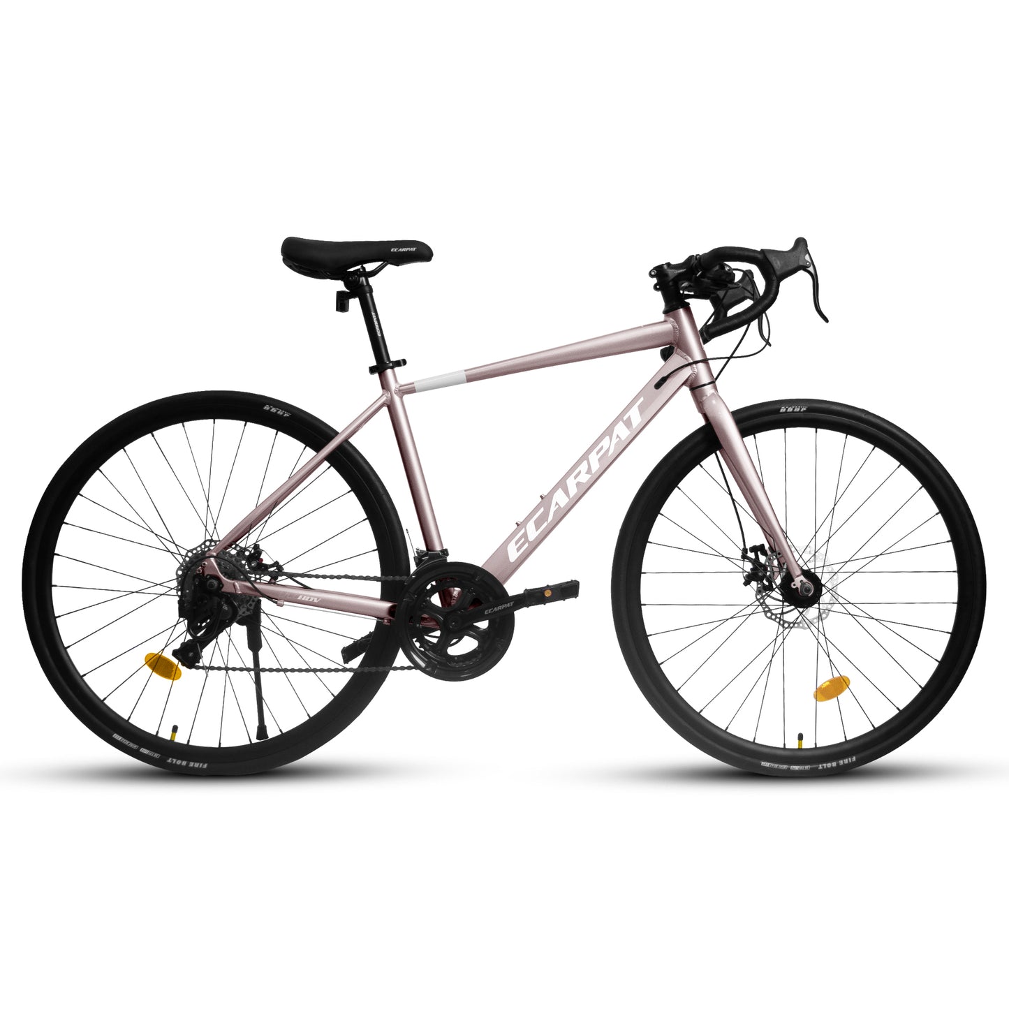 Ecarpat 700C Road Bike, 16-Speed Outdoor Bike Disc Brakes, Light Weight Aluminum Frame ,Racing Bike City Commuting Road Bicycle M Size