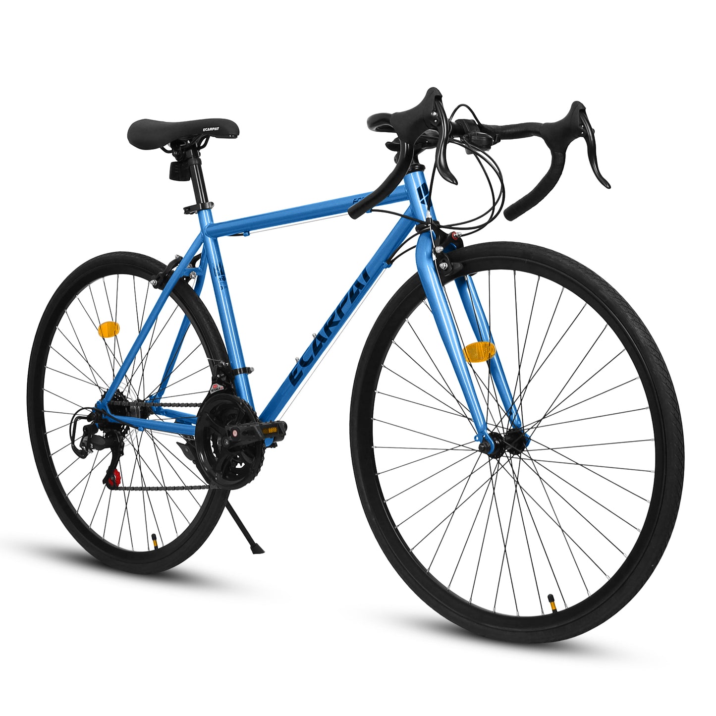 Ecarpat 700C Hybrid Road Bike, 21 Speeds Steel Frame Racing Commuting City Bike