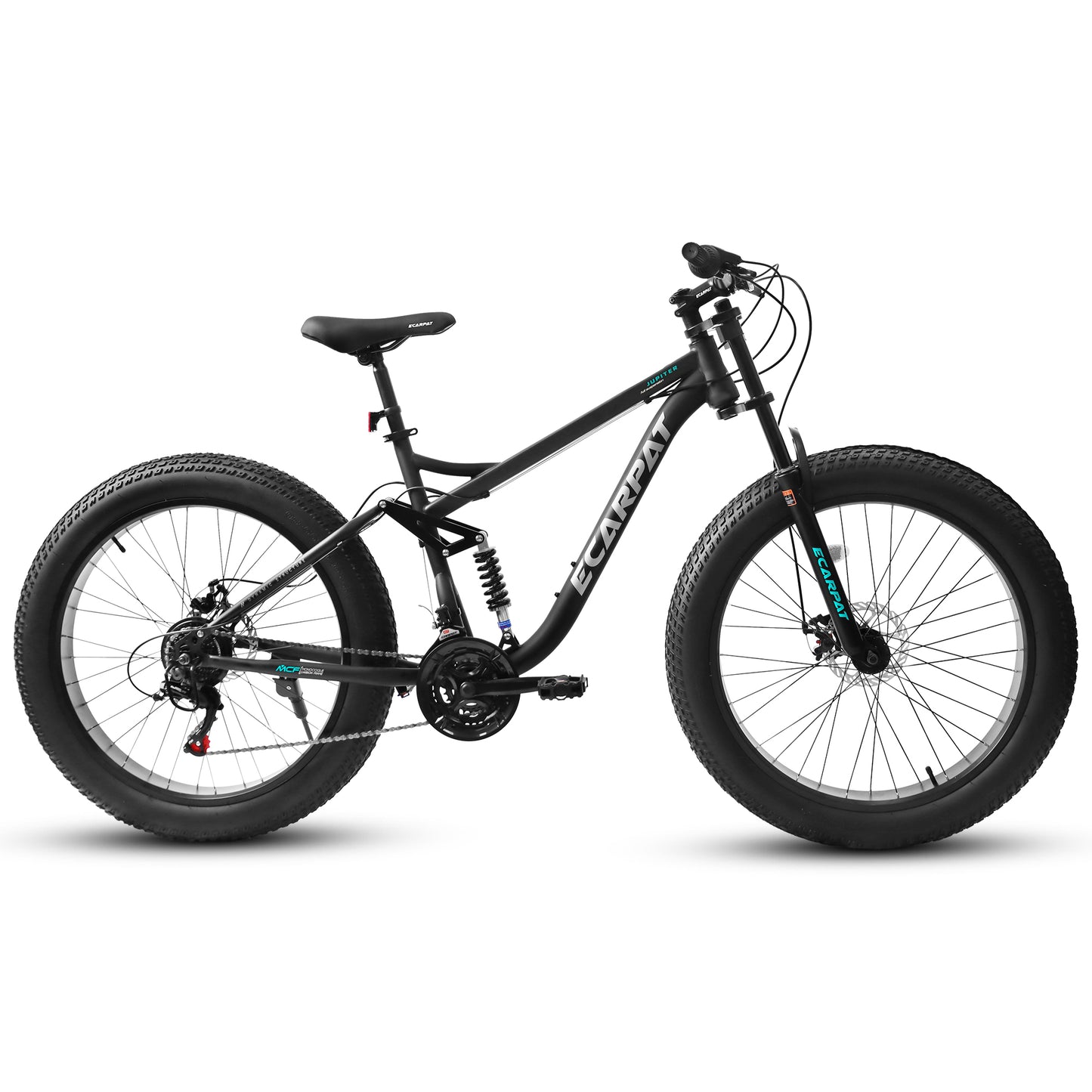 26 Inch Dual Full Suspension Mountain Bike, 21 Speeds Dual Disc Brake, Men Women Carbon Steel Mountain Bike, Adult Trail Beach Snow Commuter City Bikes