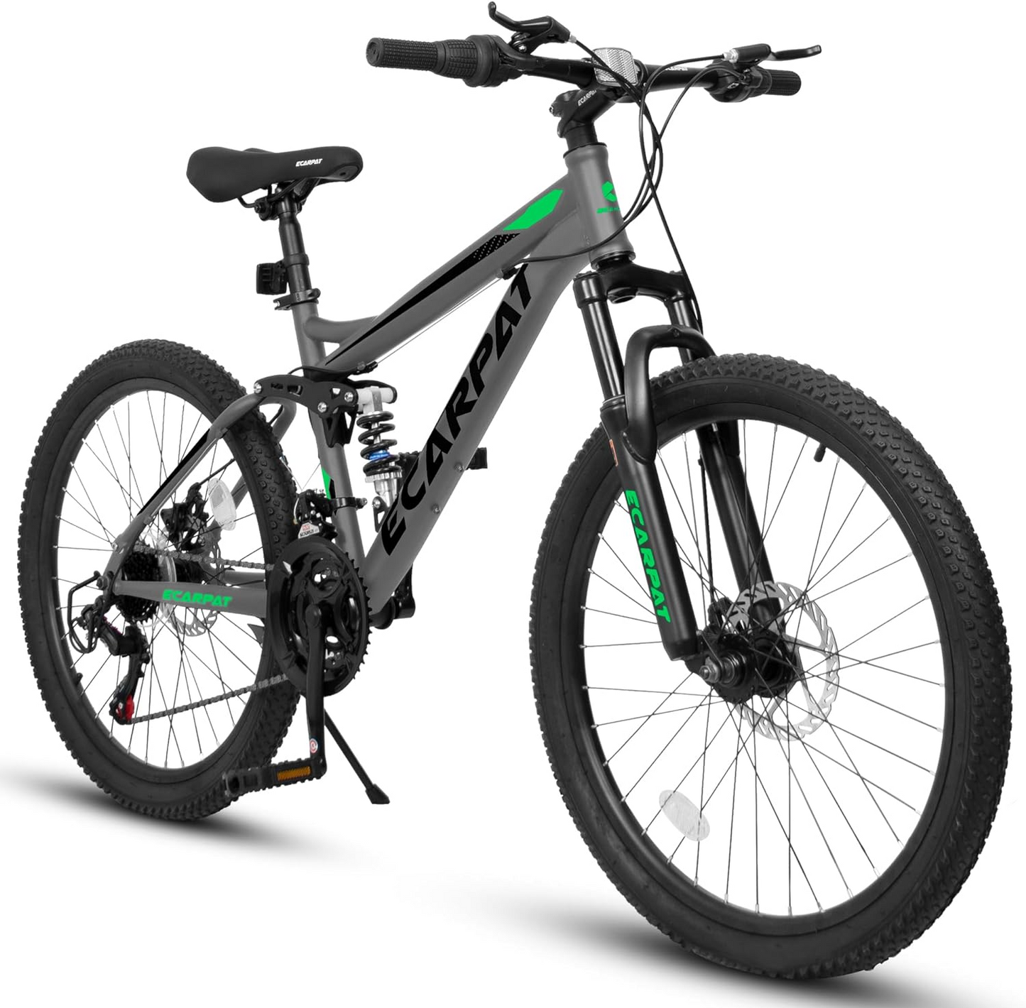 24 26 Inch Full Suspension Mountain Bike 21 Speeds Dual Disc Brake M ECARPAT SPORT