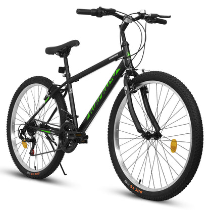 Mountain Bike 26 Inch for Men Women, 21 Speeds High-Carbon Steel Frame, Front Suspension Sport Bicycle, Adult Teens MTB Bicycle for Snow City Commuters and Short Trip