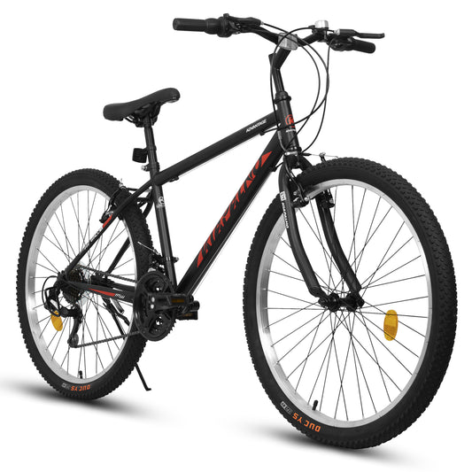Mountain Bike 26 Inch for Men Women, 21 Speeds High-Carbon Steel Frame, Front Suspension Sport Bicycle, Adult Teens MTB Bicycle for Snow City Commuters and Short Trip