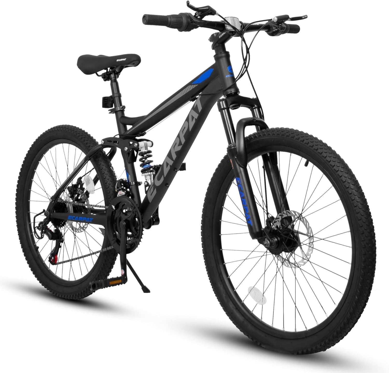bike 21 gears 24/26/27.5 Inch Full Suspension Mountain Bike, 21 Speeds Dual Disc Bra –  ECARPAT SPORT