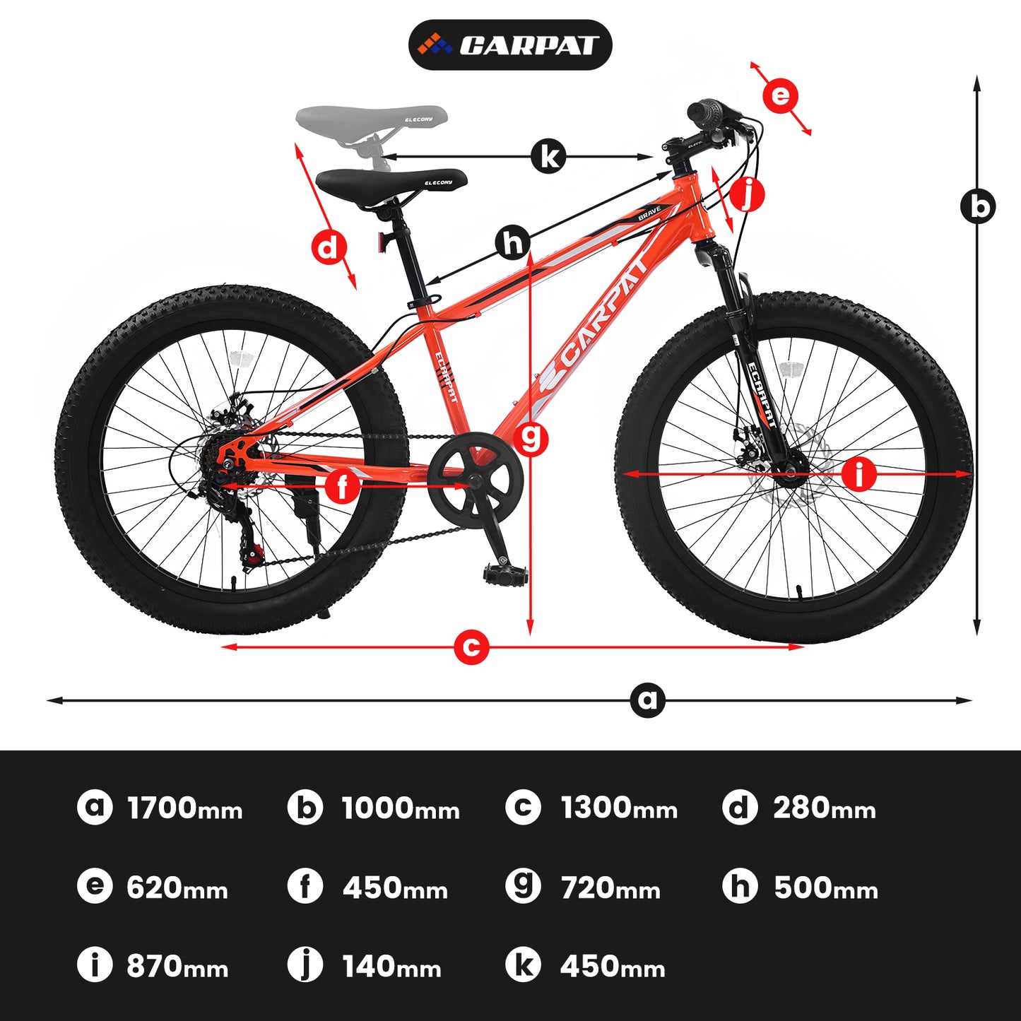 24 Inch Fat Tire Mountain Bike, 7 Speeds Front Suspension Dual Disc Brake, Men Women Carbon Steel Bicycles, Trail Beach Snow Commuter City Bikes