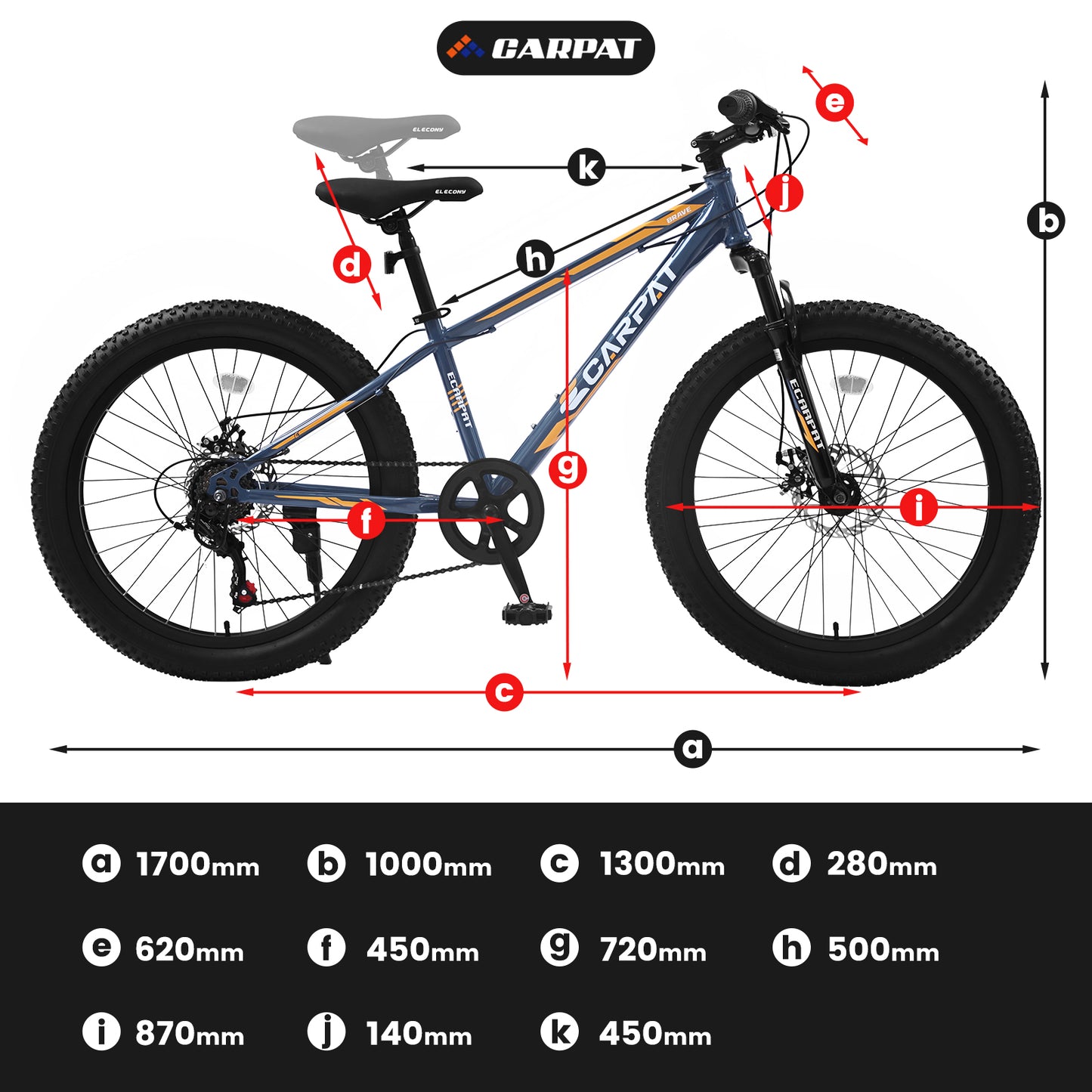 24 Inch Fat Tire Mountain Bike, 7 Speeds Front Suspension Dual Disc Brake, Men Women Carbon Steel Bicycles, Trail Beach Snow Commuter City Bikes