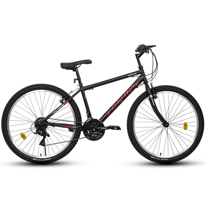 Mountain Bike 26 Inch for Men Women, 21 Speeds High-Carbon Steel Frame, Front Suspension Sport Bicycle, Adult Teens MTB Bicycle for Snow City Commuters and Short Trip