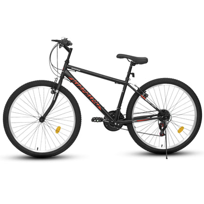 Mountain Bike 26 Inch for Men Women, 21 Speeds High-Carbon Steel Frame, Front Suspension Sport Bicycle, Adult Teens MTB Bicycle for Snow City Commuters and Short Trip