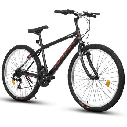 Mountain Bike 26 Inch for Men Women, 21 Speeds High-Carbon Steel Frame, Front Suspension Sport Bicycle, Adult Teens MTB Bicycle for Snow City Commuters and Short Trip