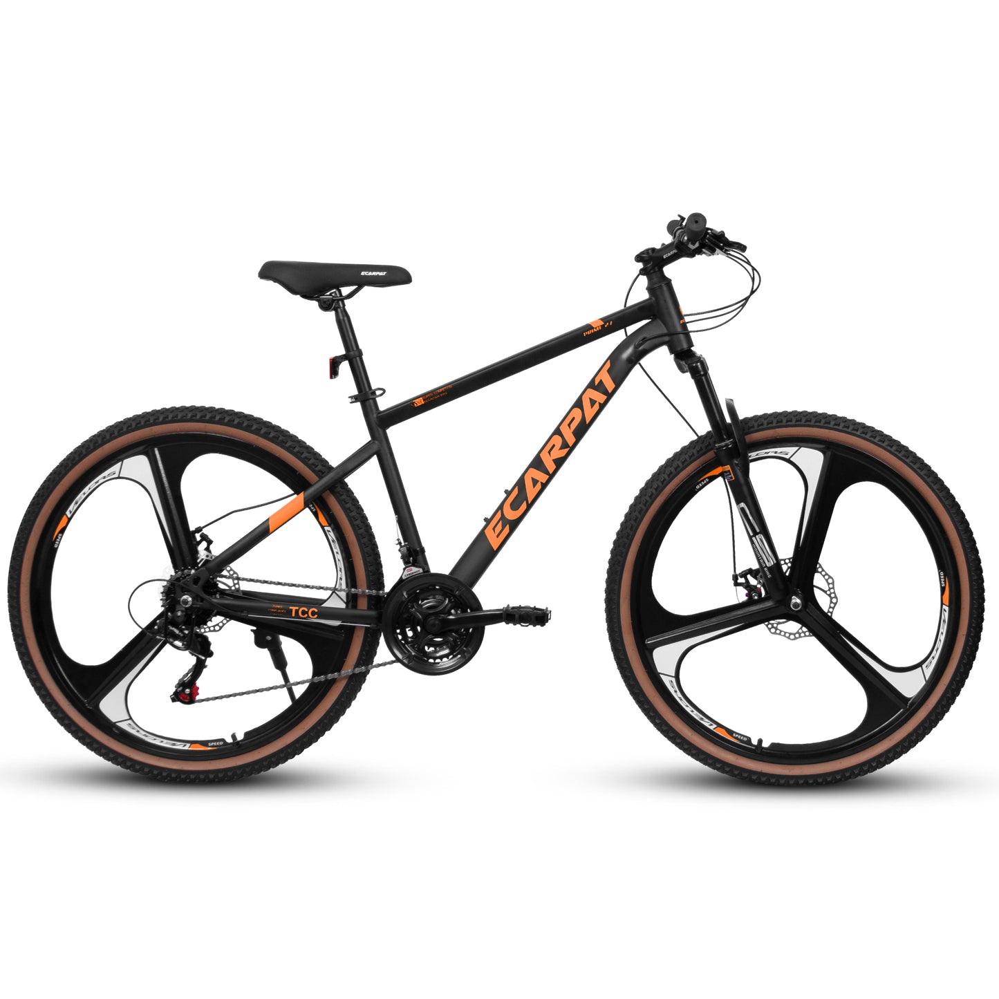 Mountain Bike 27.5 Inch Wheels, 21 Speed with Dual Disc Brakes,High Carbon Steel Frame Front Fork Bicycles, Adult Faster Racing Bike