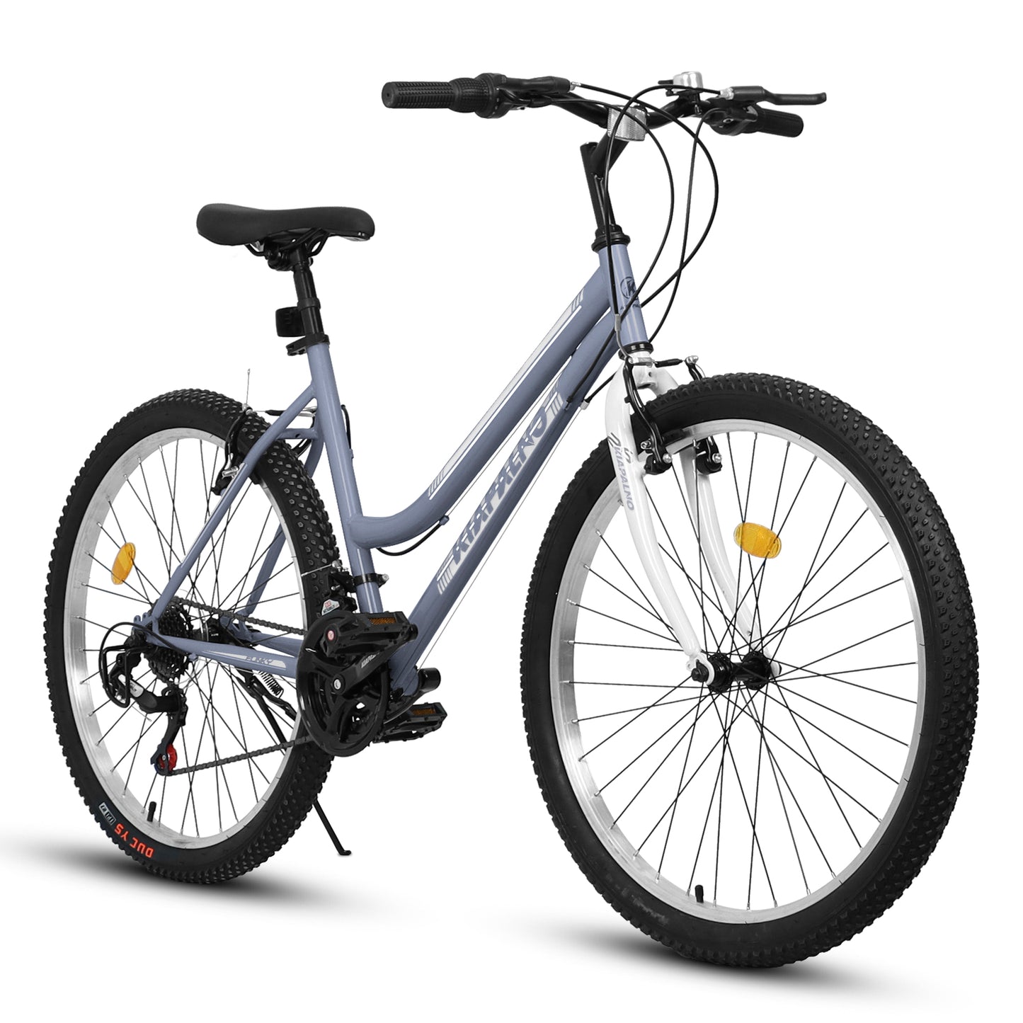 Womens' Girls 26 Inch Mountain Bikes,High Carbon Steel 21-Speed Bicycles, For Ages 16+Years Old, Daily Commuting City Gifts Bikes