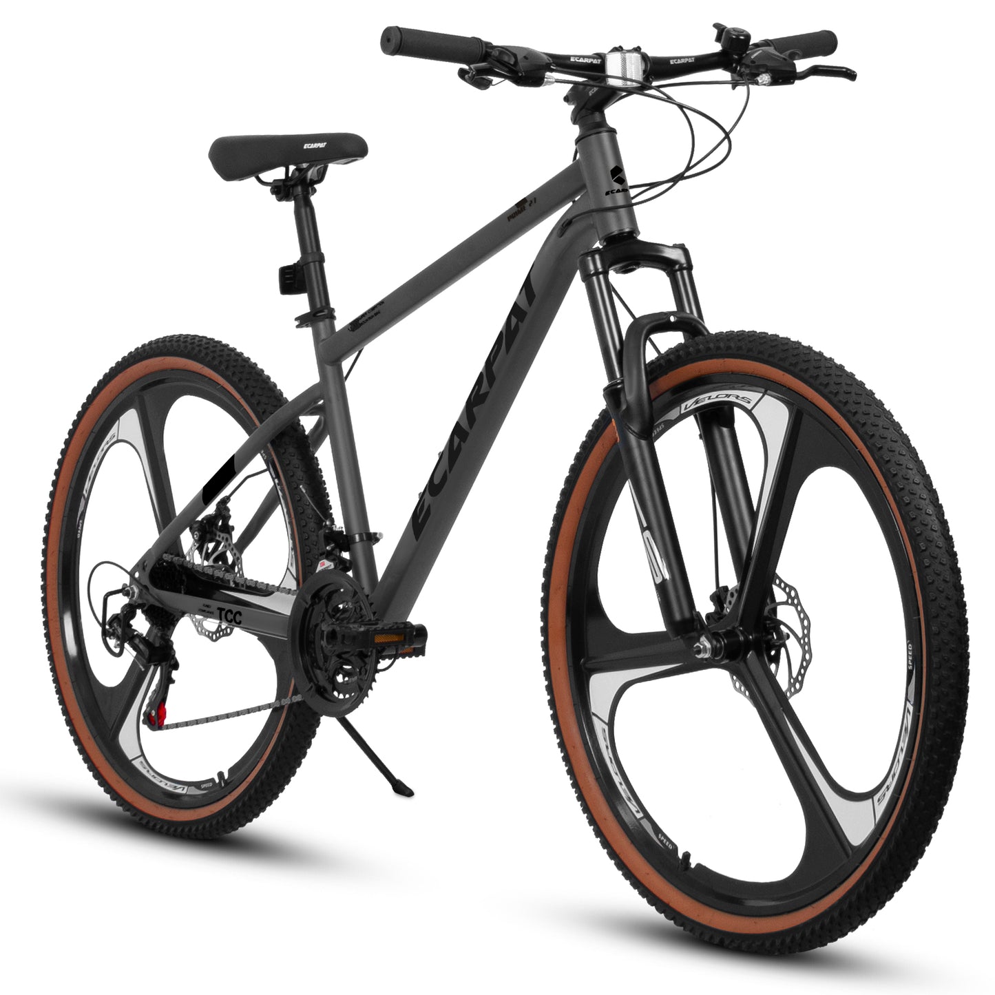 Mountain Bike 27.5 Inch Wheels, 21 Speed with Dual Disc Brakes,High Carbon Steel Frame Front Fork Bicycles, Adult Faster Racing Bike